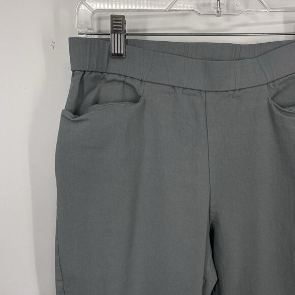 Susan Graver Ponte Stretch Ankle Pants Size 6 Light Gray Elastic Waist pull on - Picture 3 of 7